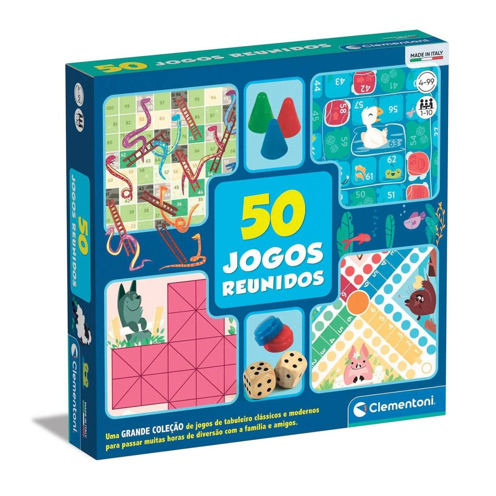 50 Jogos Reunidos Clementoni - Versão Portuguesa - Jogos e Puzzles - Clementoni