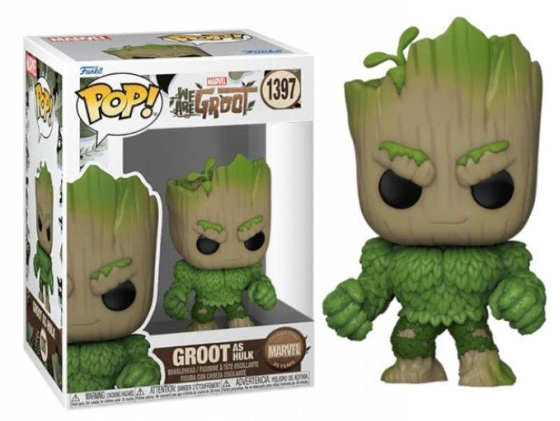 POP! Marvel: We Are Groot - Groot como Hulk 9 cm - Colecionáveis - Funko