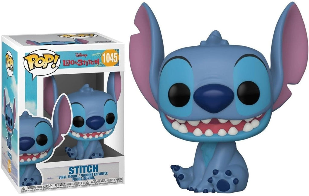 POP! Disney Lilo & Stitch - Smiling Seated Stitch 9 cm - Colecionáveis - Funko