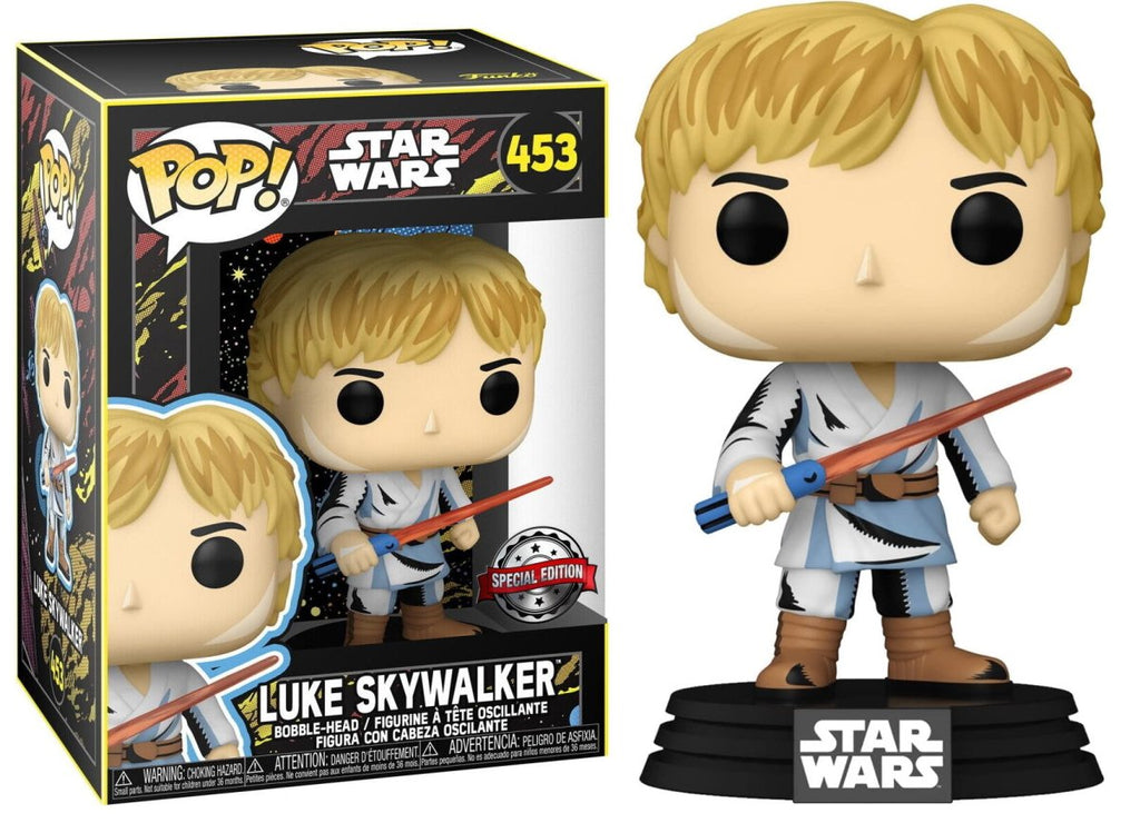POP! Star Wars Retro Series – Luke Skywalker Exclusive 9 cm - Colecionáveis - Funko