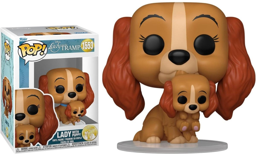 POP! Disney: A Dama e o Vagabundo – Lady com Cachorrinho (9 cm) - Colecionáveis - Funko