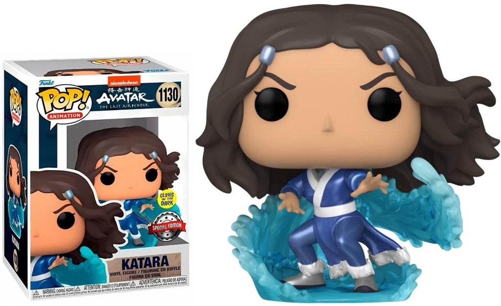 POP! Avatar: The Last Airbender - Katara (Exclusive Metallic Glow - in - the - Dark) 9 cm - Colecionáveis - Funko
