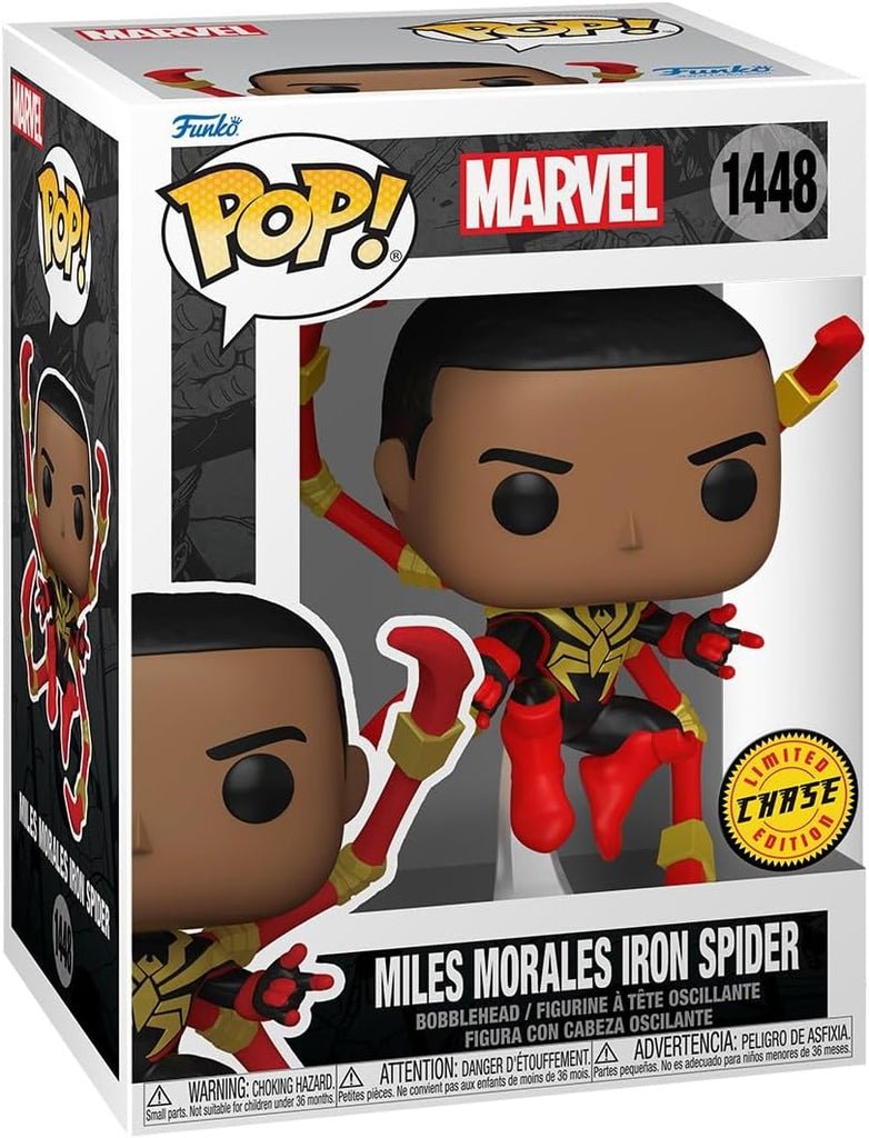 POP! Marvel Miles Morales Iron Spider CHASE 9cm - Edição Exclusiva - Colecionáveis - Funko