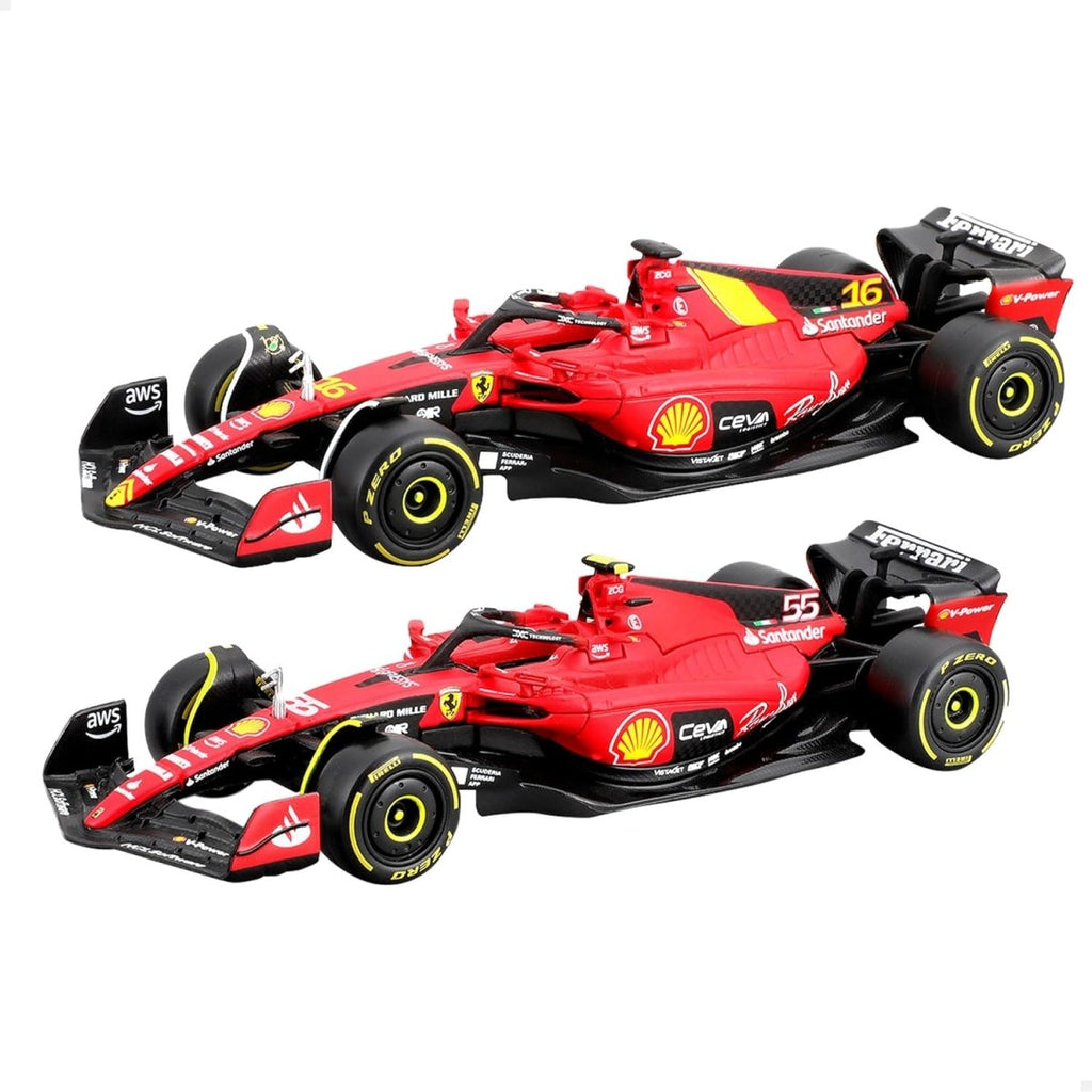 Conjunto de 2 Miniaturas de Carros Ferrari SF - 23 de Fórmula 1 à Escala 1:43 - Toys - BURAGO