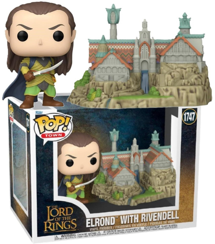 POP! Town: O Senhor dos Anéis – Elrond & Rivendell 20 cm - Colecionáveis - Funko