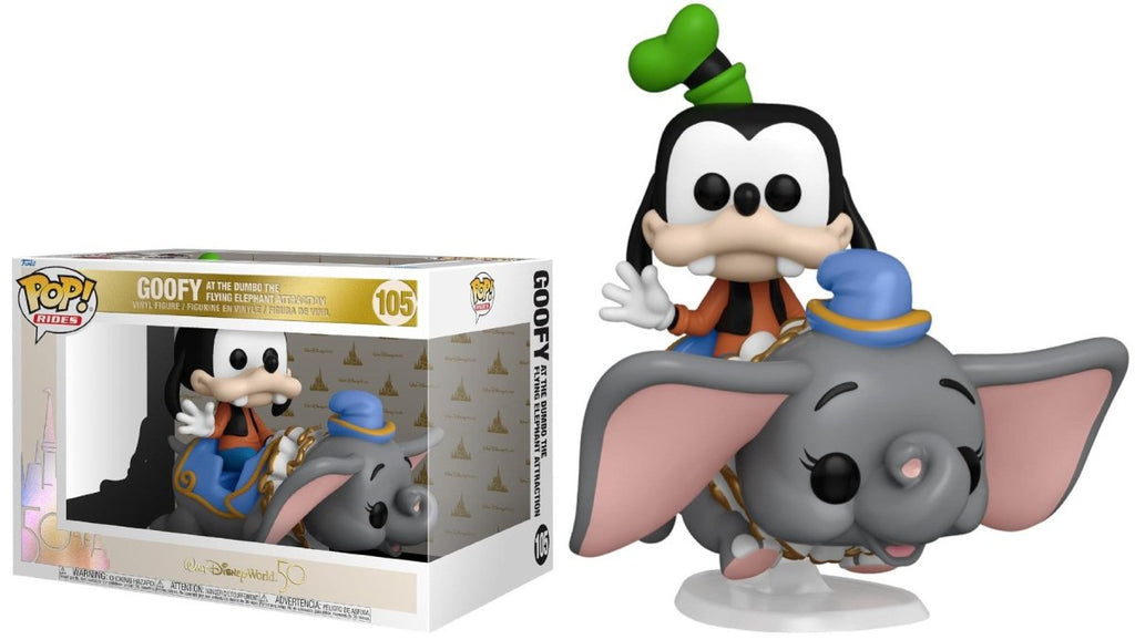 POP! Disney World 50th – Pateta no Dumbo the Flying Elephant 25 cm - Colecionáveis - Funko