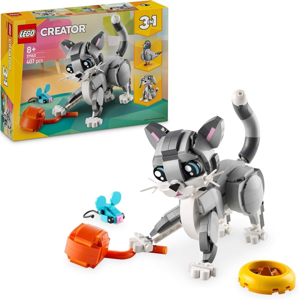 LEGO Creator 3 - em - 1 Gato Brincalhão - Transformável em Cão ou Pombo (31163) - Toys - LEGO