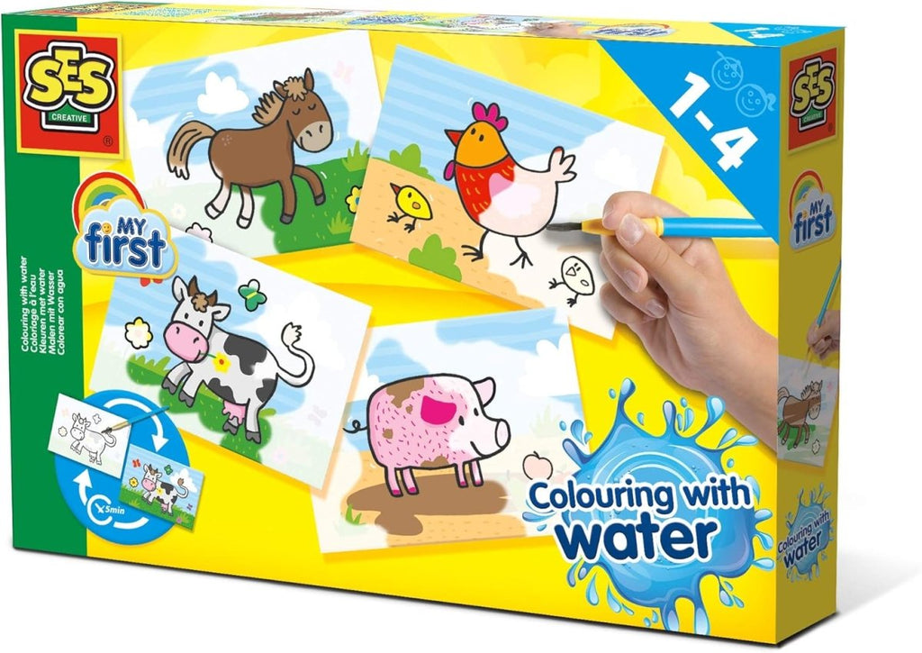 Pintar com Água – Animais da Quinta - Papelaria - SES