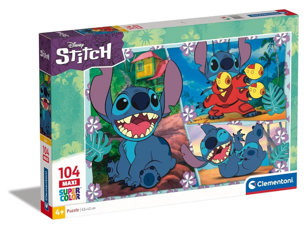Disney Stitch Maxi Puzzle 104 Peças – Diversão em Grande Formato - Jogos e Puzzles - Clementoni