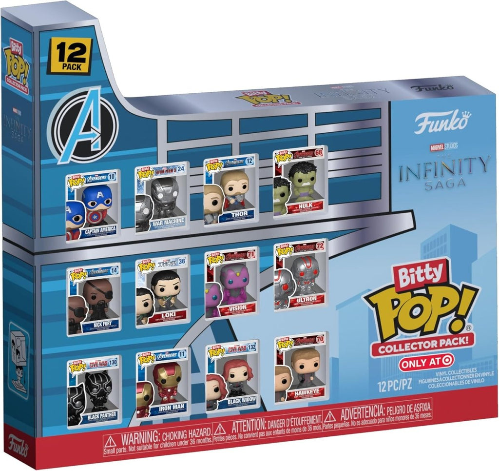 Bitty POP! Marvel: Infinity Saga - Multipack 12 Figuras Colecionáveis (2,3 cm) - Colecionáveis - Funko