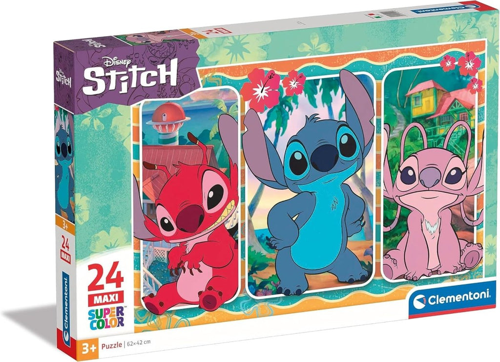 Disney Stitch Maxi Puzzle 24 Peças – Diversão e Aprendizagem para os Mais Pequenos - Jogos e Puzzles - Clementoni