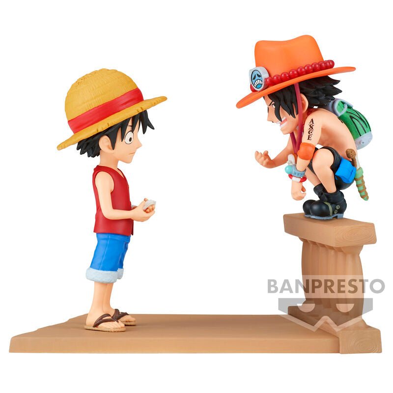 Banpresto One Piece - Monkey D. Luffy & Portgas D. Ace 8 cm - Colecionáveis - BANPRESTO