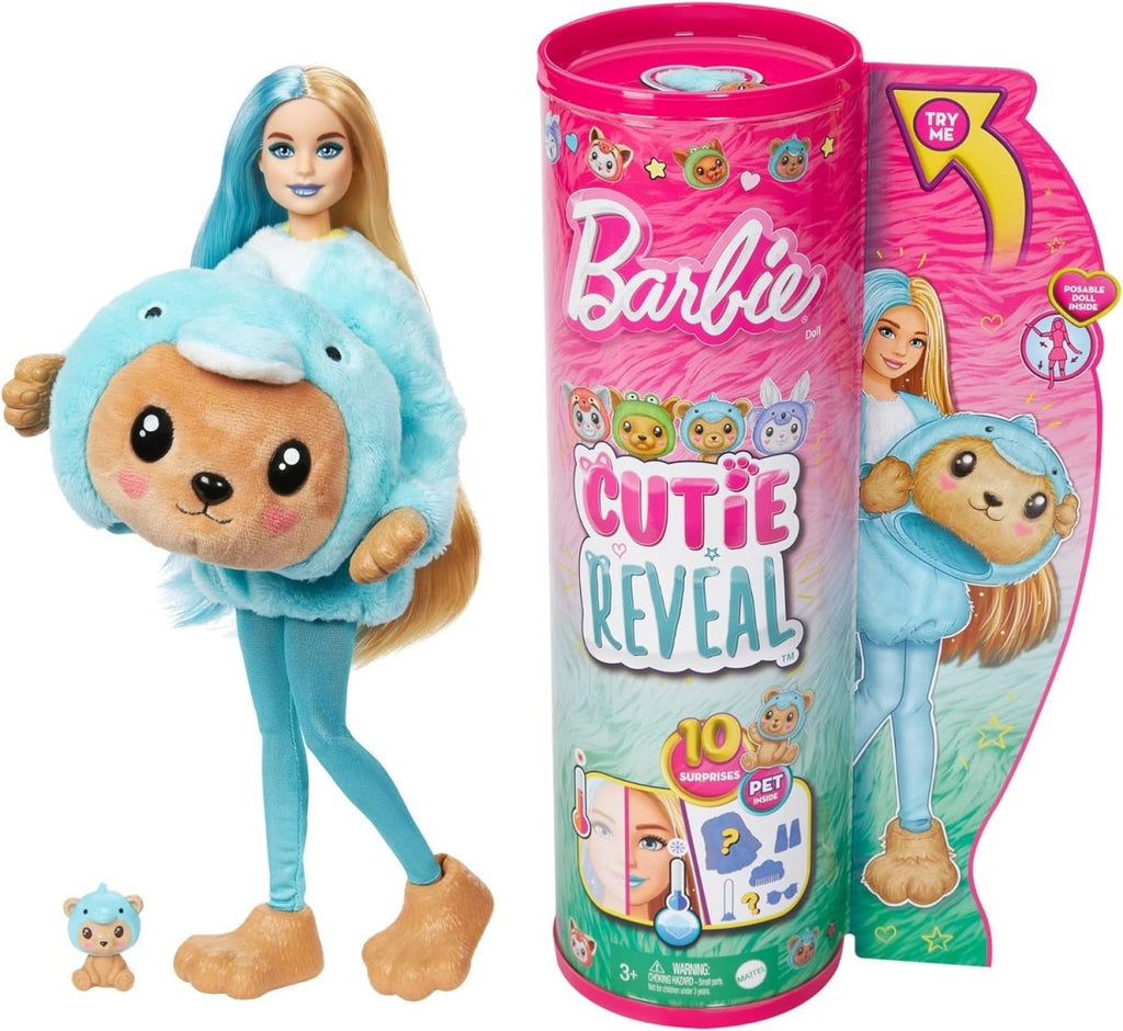Barbie Cutie Reveal Série Disfarces - Com Fato de Golfinho e 10 Surpresas - Toys - Mattel