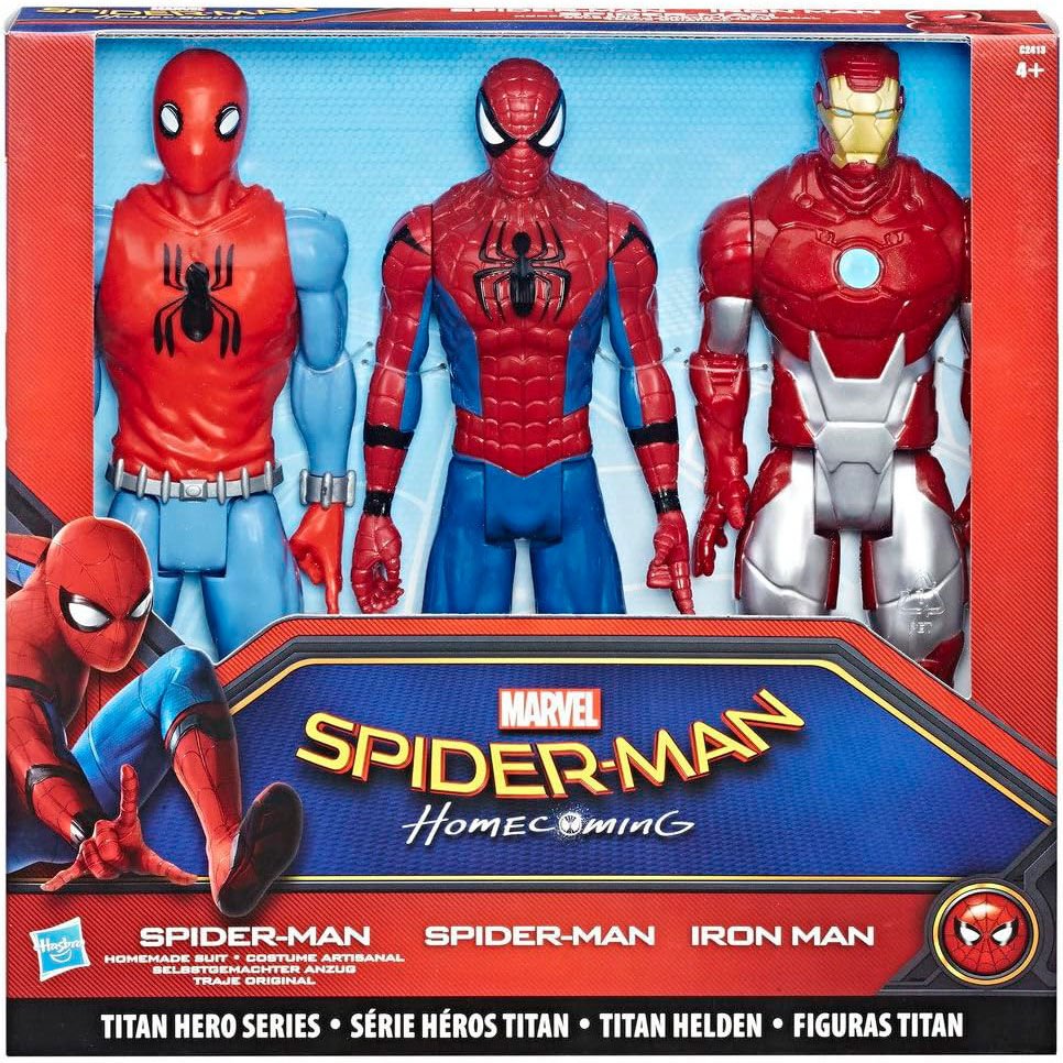 Blister 3 Figuras Titan Hero Series Spiderman Marvel 30cm - Toys - Hasbro