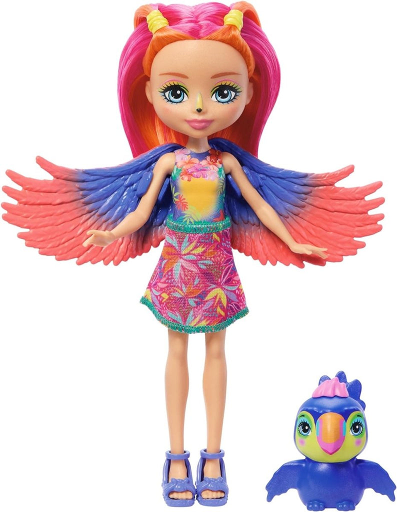 Boneca Enchantimals Trippi Toucan com Animal de Estimação 15cm - Toys - Mattel