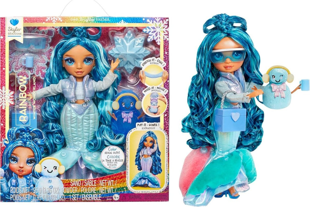 Boneca Rainbow High Skyler Bradshaw – Winter Wonderland Azul - Toys - MGA