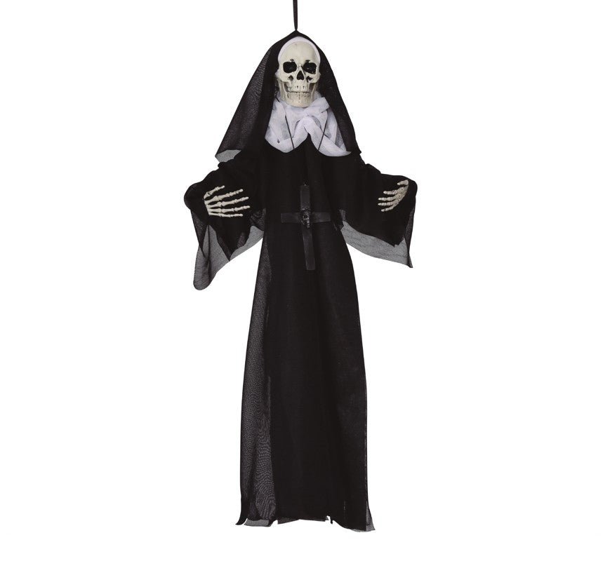 Esqueleto Monja 50cm - Decoração Fantasmagórica para Halloween e Festas Temáticas - Toys - ANIMATEK