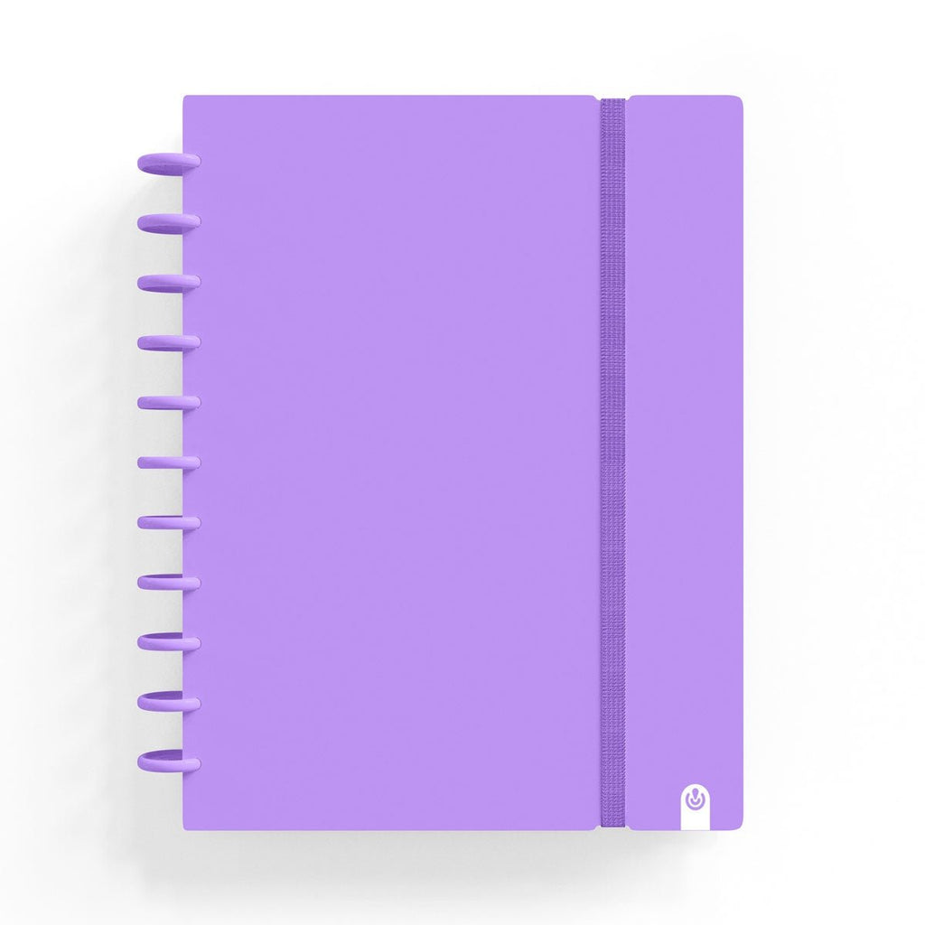 Caderno Ingeniox A4 Pautado 80 Folhas 100g Violeta com Elástico - Papelaria - Ingeniox