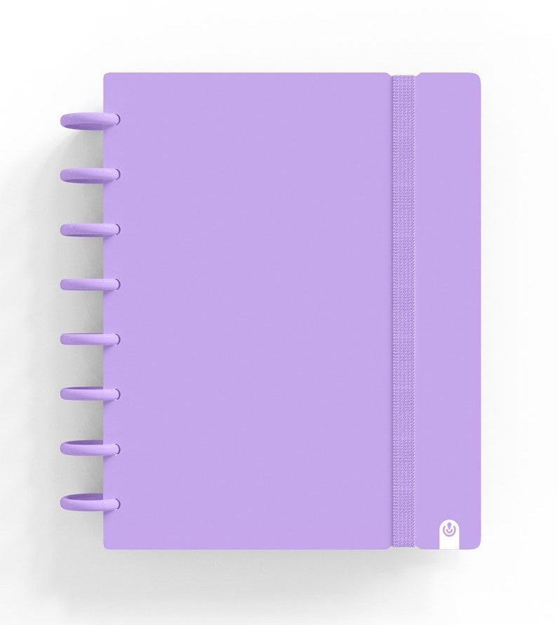 Caderno Ingeniox A5 Pautado 80 Folhas 100g Malva Pastel com Elástico - Papelaria - Ingeniox