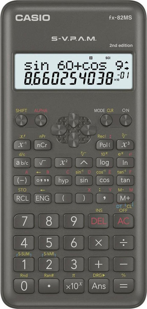 Calculadora Científica Casio FX - 82MS Preta - 10 Dígitos, 240 Funções - Papelaria - Casio