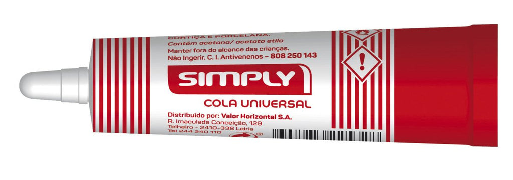 Cola Universal Simply Tubo 20ml - Ideal para Trabalhos Manuais - Papelaria - SIMPLY