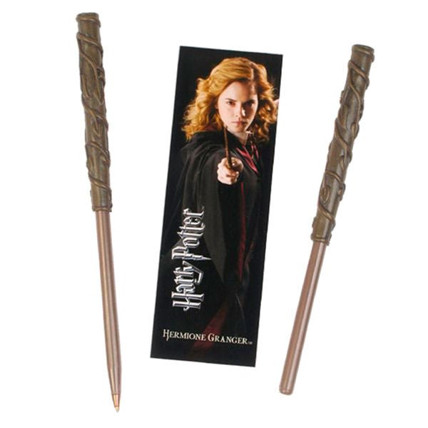 Conjunto Harry Potter Caneta e Marcador de Página Hermione Granger - Papelaria - Noble Collection