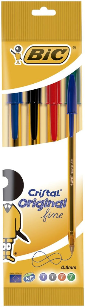 Esferográfica BIC Cristal Fine Blister c/4 - Papelaria - BIC