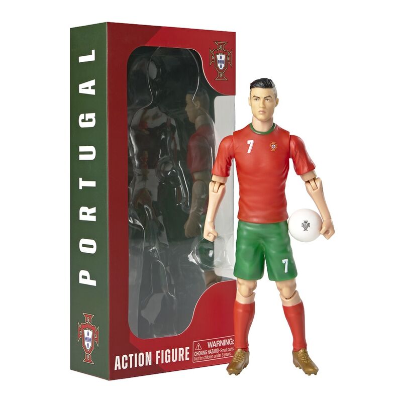 Figura Articulada Cristiano Ronaldo CR7 Portugal 20cm - Produto Oficial - Toys - BANBO TOYS