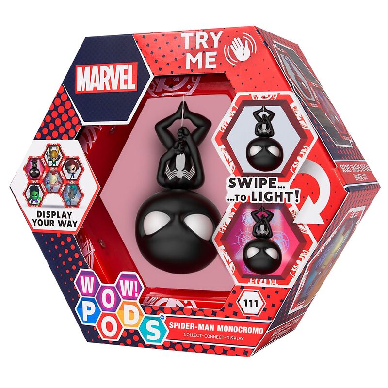 Figura Marvel LED WOW! POD Homem - Aranha Monocromático - Colecionáveis - WOW STUFF