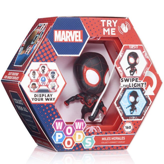 Figura Marvel LED WOW! POD Spiderman Miles Morales - Colecionáveis - WOW STUFF
