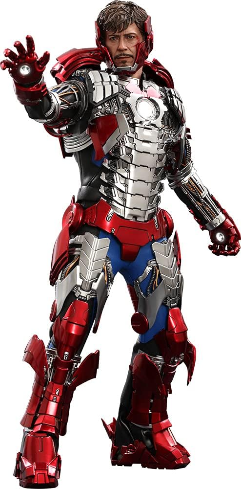 Iron Man 2 Movie Masterpiece 1/6 Tony Stark (Mark V Suit Up Version) Deluxe 31 cm - Colecionáveis - Hot Toys