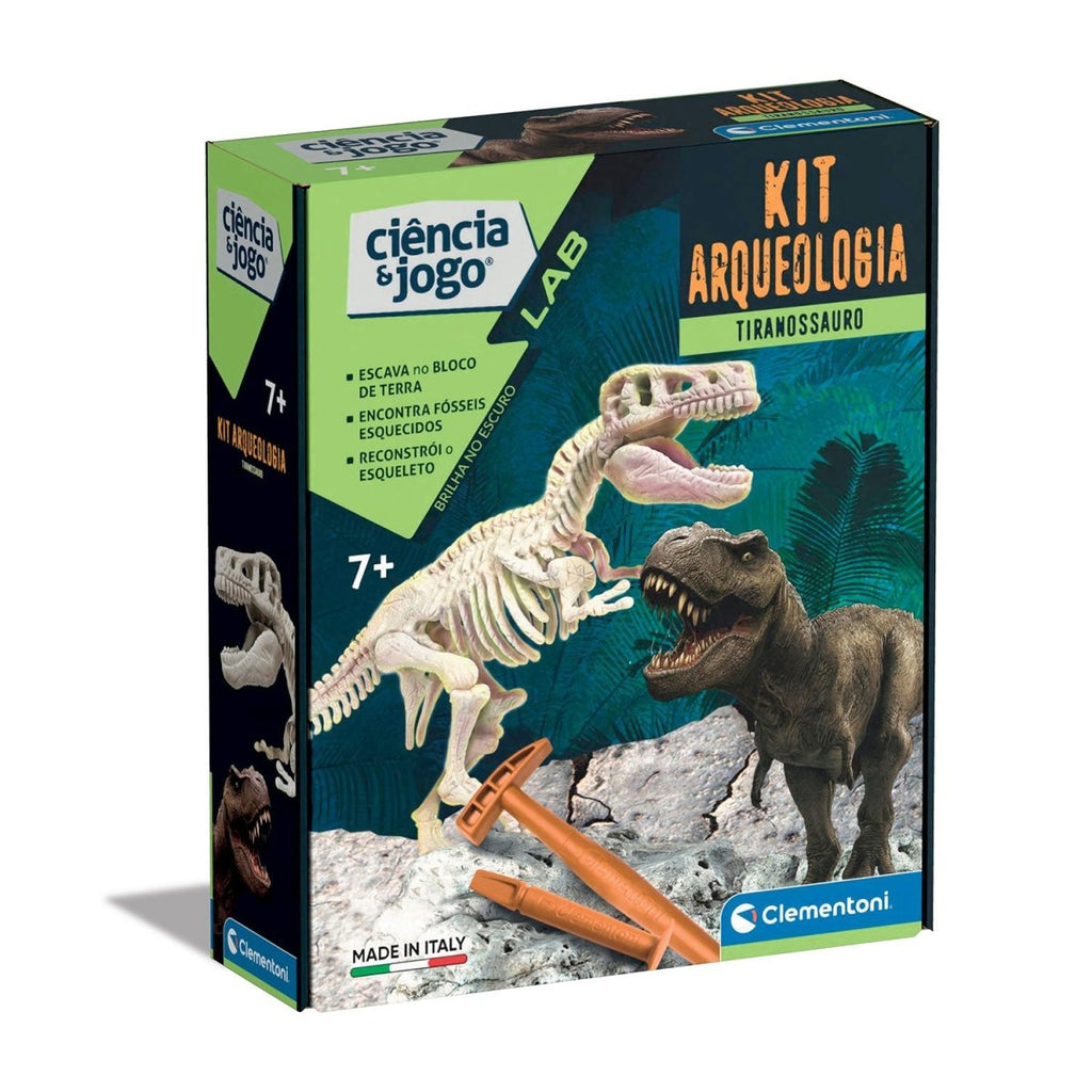 Kit Arqueologia Tiranossauro Clementoni Ciência & Jogo 67738 - Toys - Clementoni