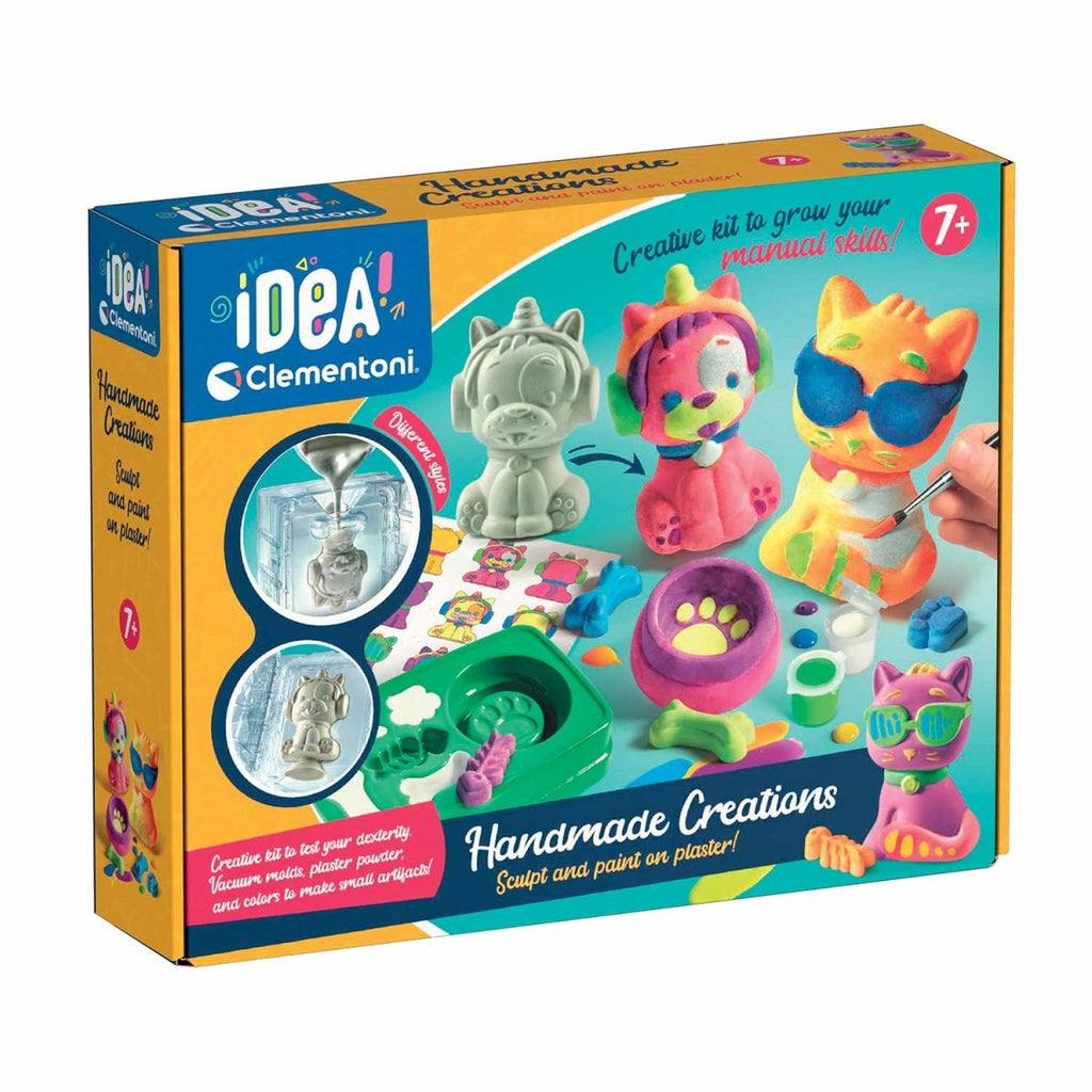 Kit de Criações Artísticas Clementoni Idea 18755 - Moldes de Animais e Gesso - Toys - Clementoni