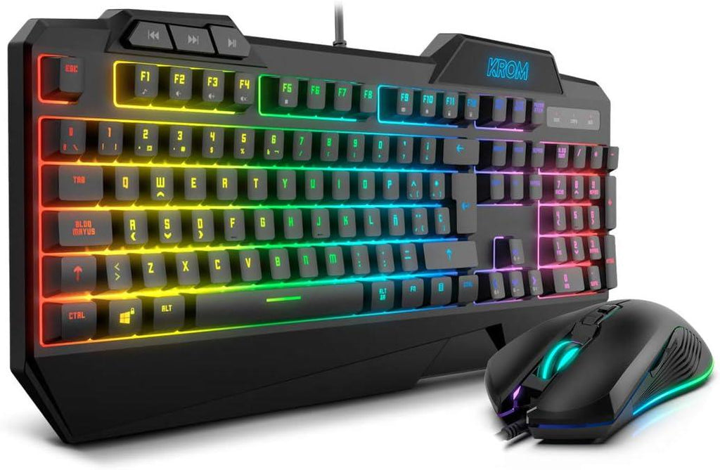Krom Krusher - Combo Gaming Teclado Semi Mecanico + Rato Krusher SP - TEK - Informática - Krom