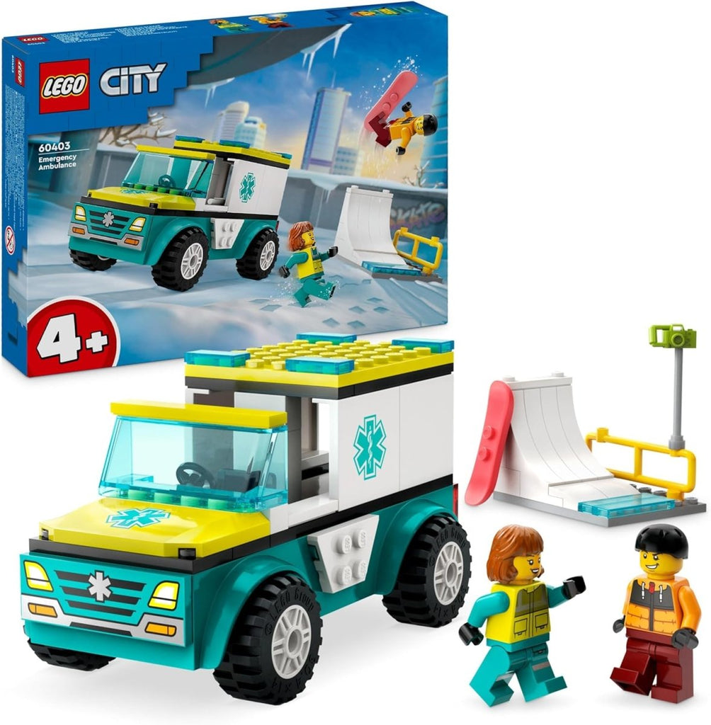 LEGO City Ambulância de Emergência e Snowboarder 60403 - Toys - LEGO