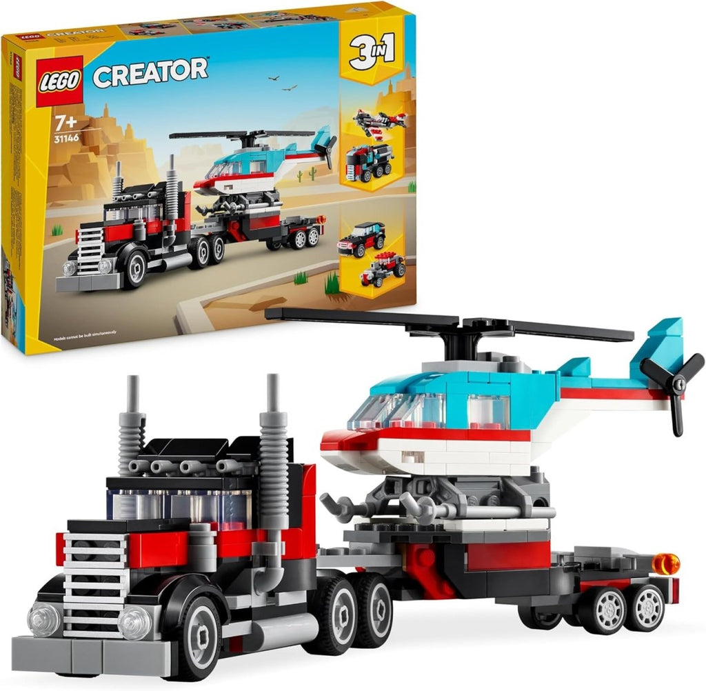 LEGO Creator 3 - em - 1 Camião de Plataforma Com Helicóptero 31146 - Toys - LEGO