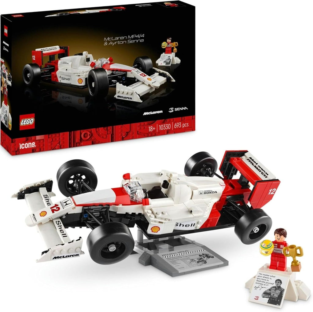 LEGO Icons McLaren MP4/4 e Ayrton Senna - 10330 | Réplica do Carro de F1 - Colecionáveis - LEGO