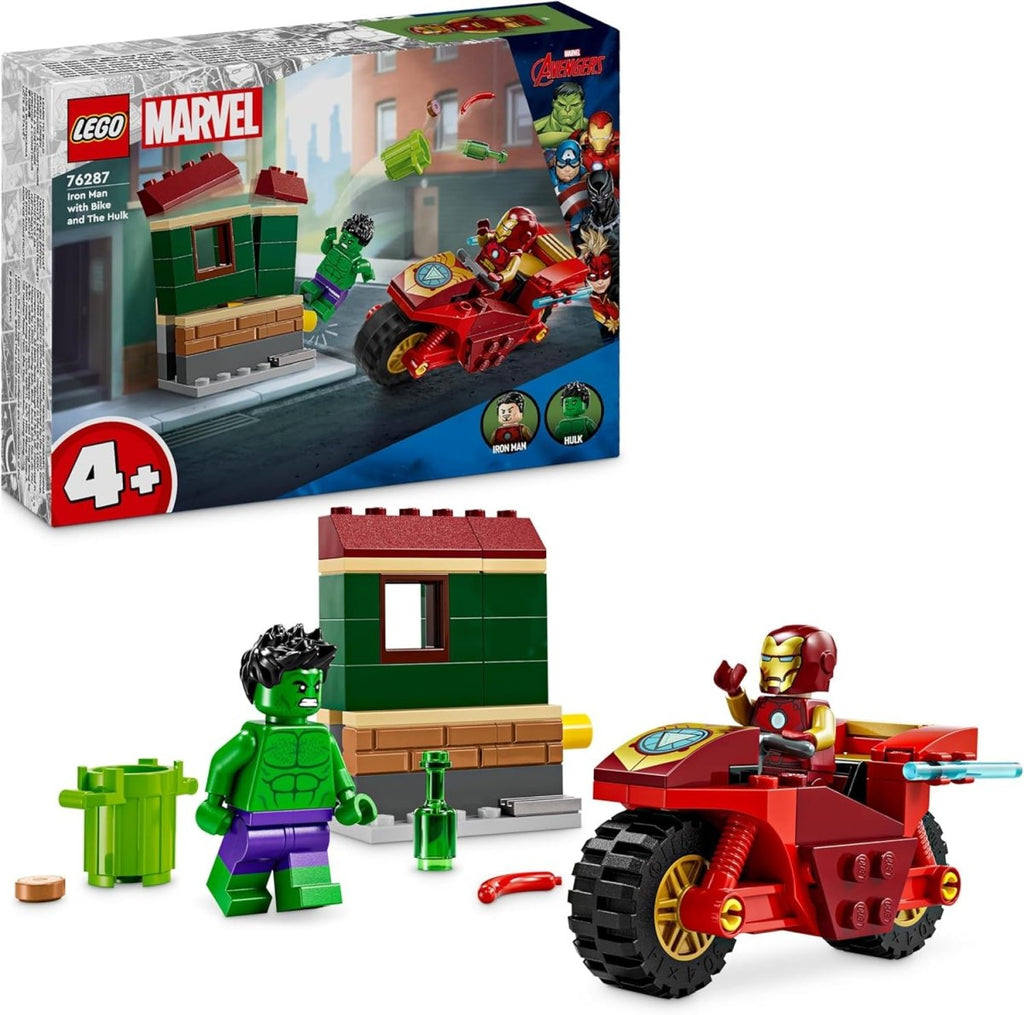 LEGO Marvel Iron Man com Moto e Hulk (76287) - Toys - LEGO