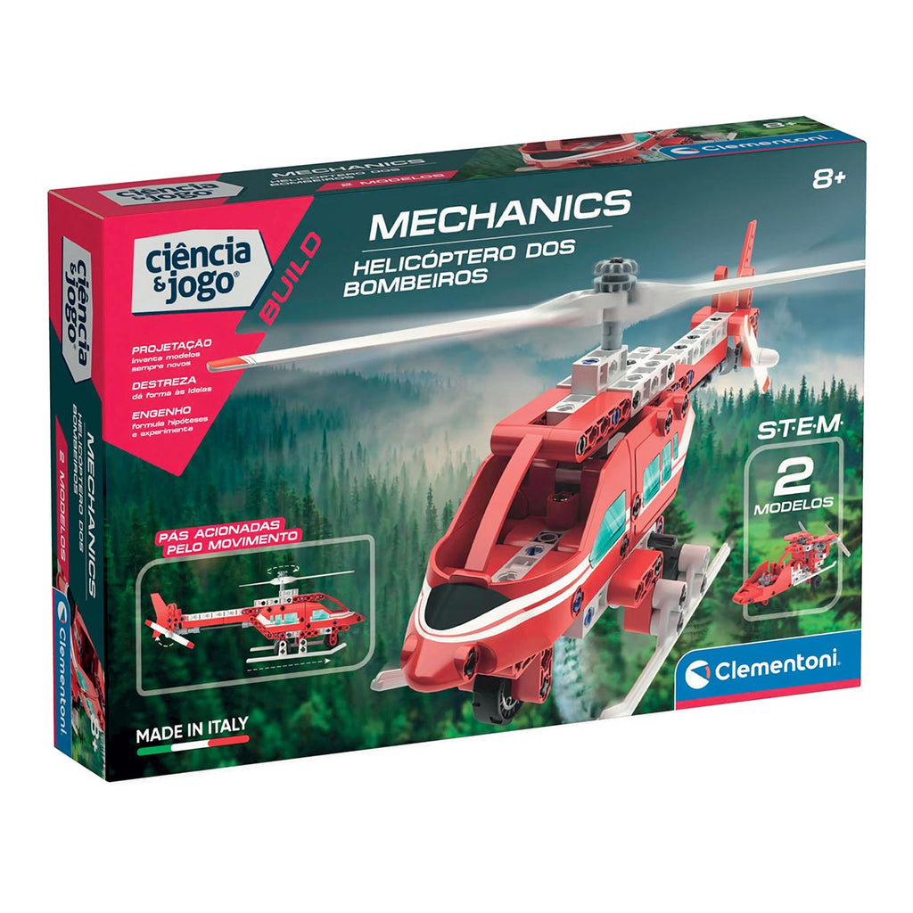 Laboratório de Mecânica – Helicóptero de Bombeiros Clementoni Ciência 67780 - Toys - Clementoni