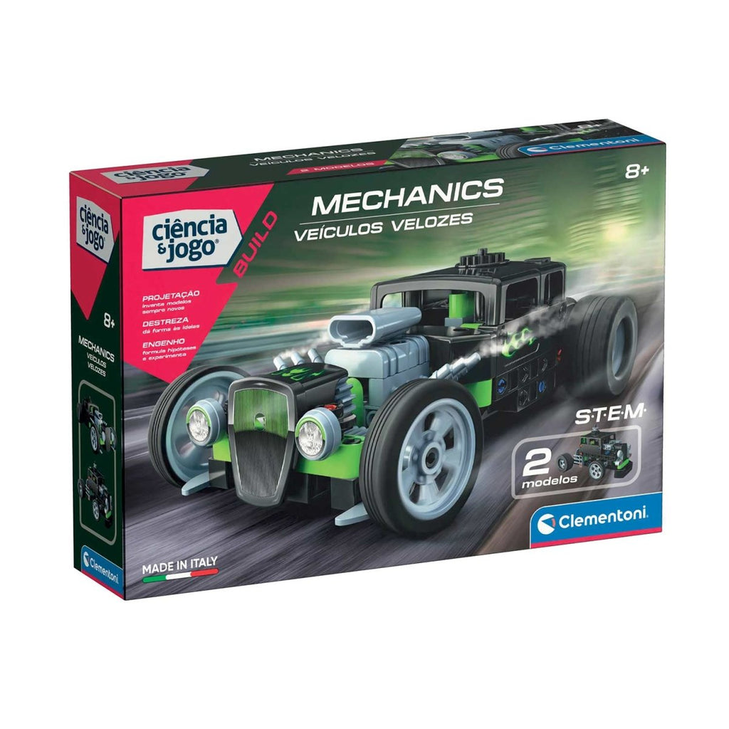 Laboratório de Mecânica – Veículos Ferozes Clementoni Ciência & Jogo Technologic 67325 - Toys - Clementoni