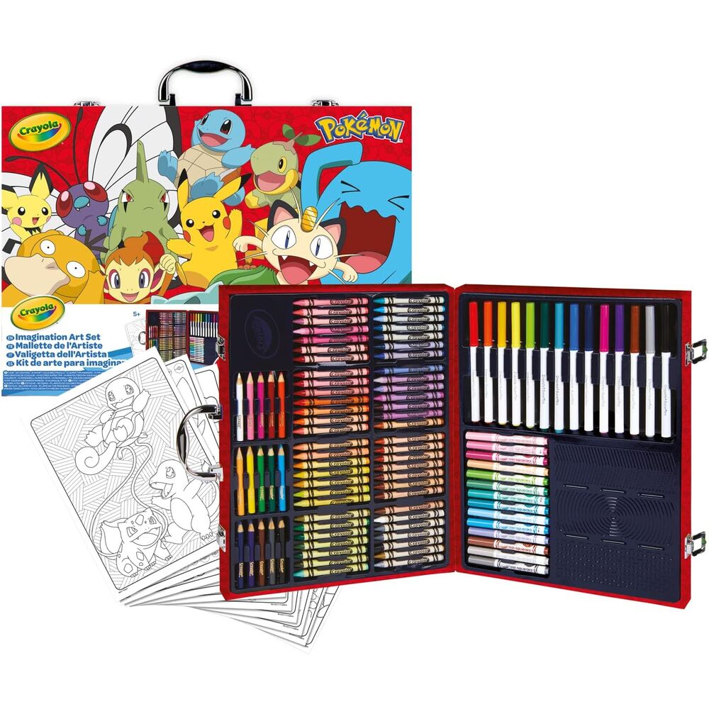 Maleta Artista Pokémon Crayola - Kit Criativo de Pintura para Crianças - Papelaria - CRAYOLA