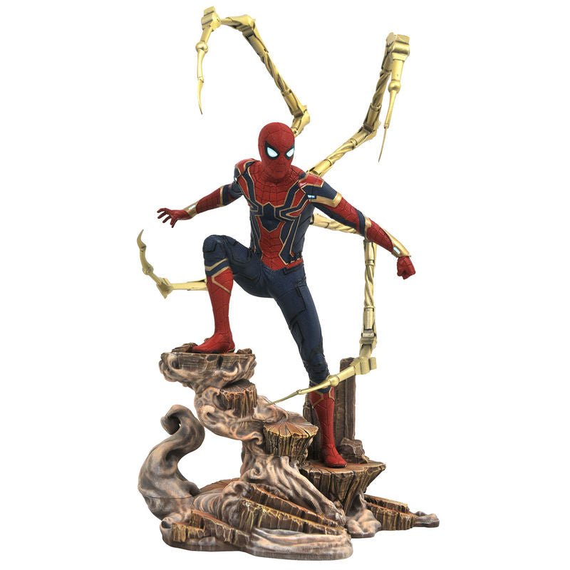 Marvel Avengers: Infinity War - Figura Diorama Iron Spider - Man 23cm - Colecionáveis - Diamond Select