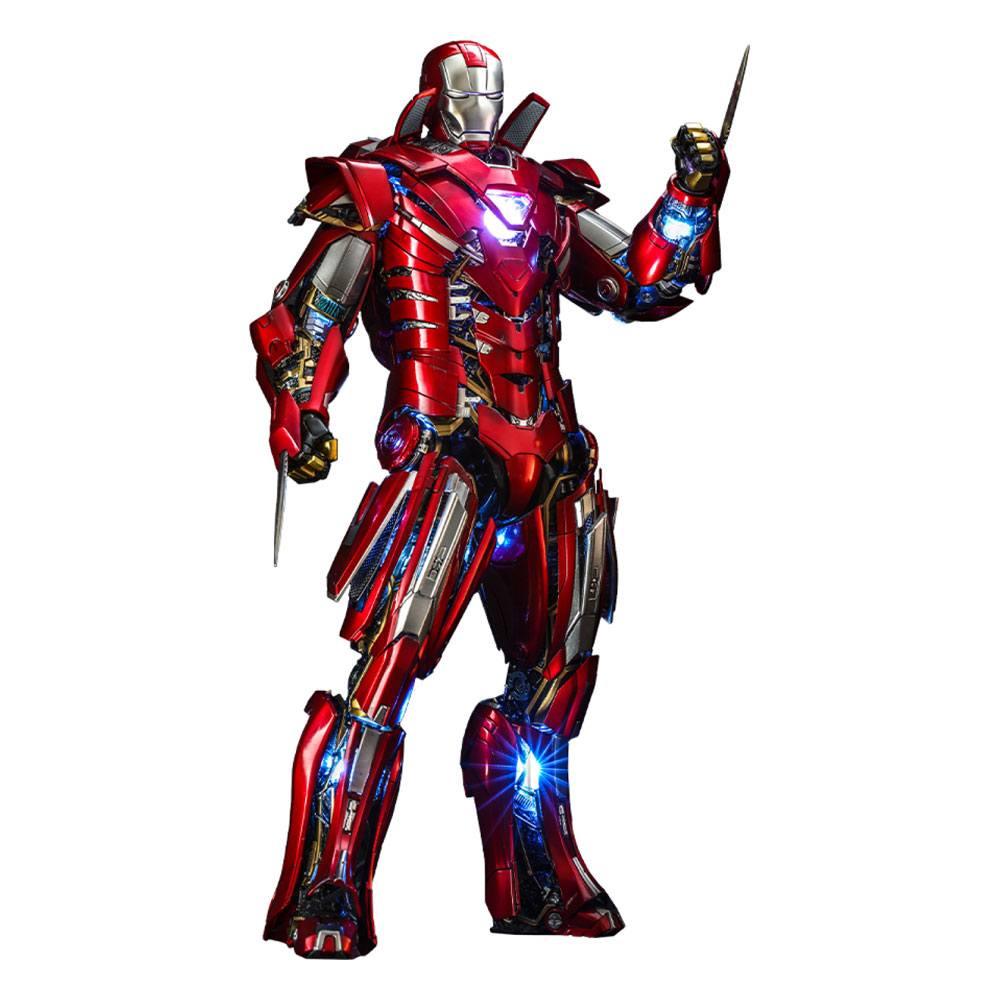 Marvel Iron Man 3 Movie Masterpiece 1/6 Silver Centurion (Armor Suit Up Version) 32 cm - Colecionáveis - Hot Toys