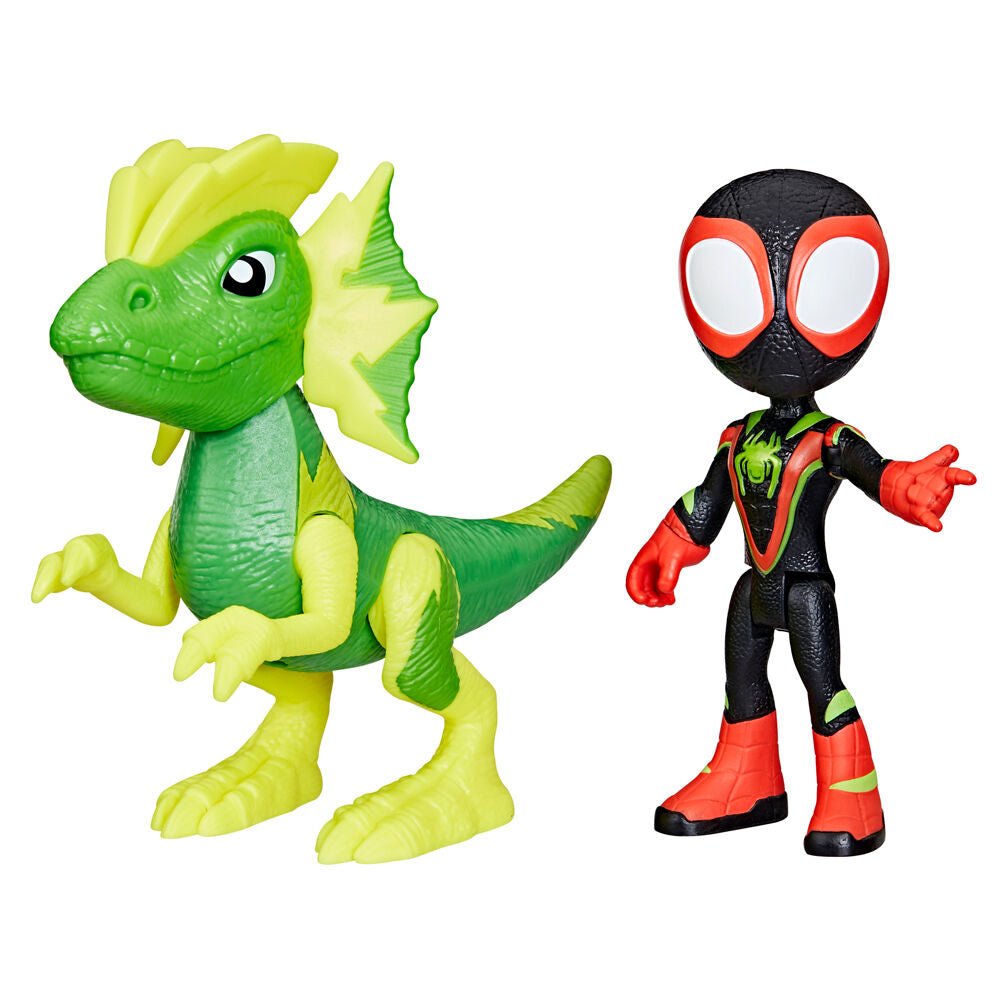 Marvel Spidey: Miles Spin Morales & Marvel's Electrosaurus 10 cm - Toys - Hasbro
