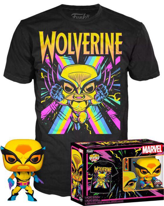 Marvel X - Men POP! & Tee Box Wolverine (Blacklight) - Colecionáveis - Funko