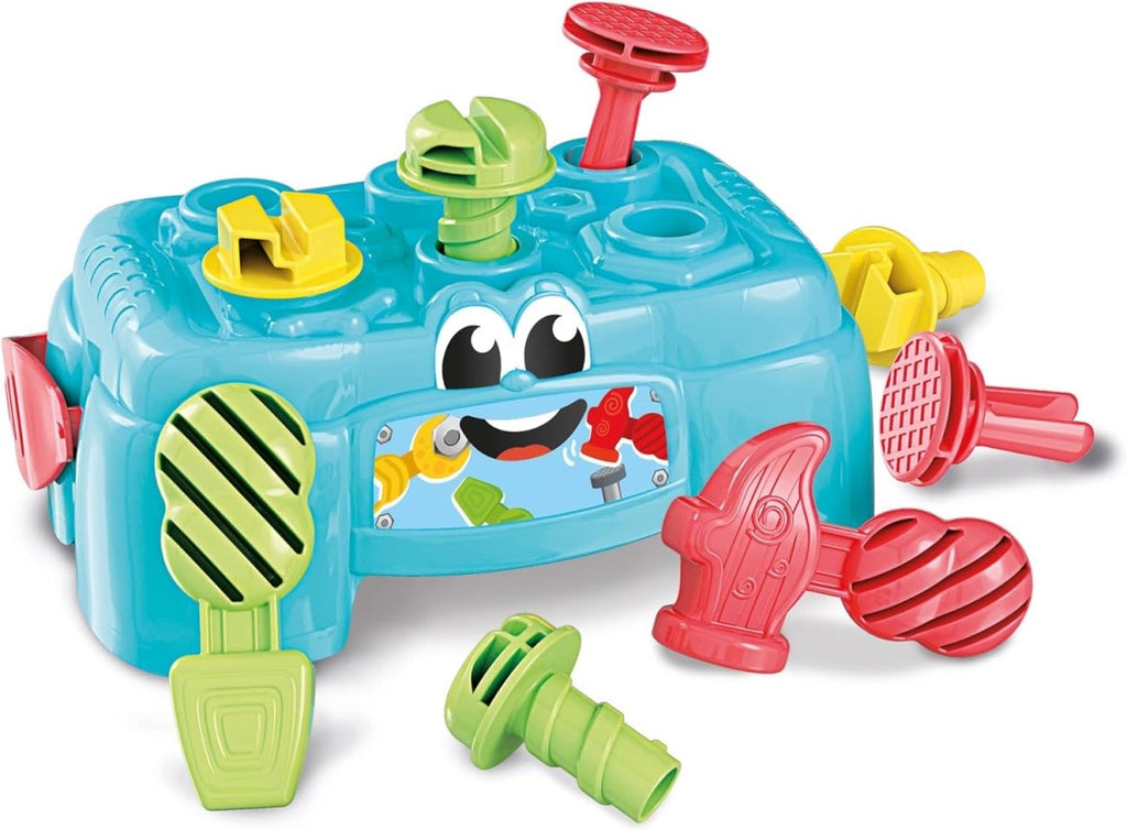 Mesa de Ferramentas Clementoni Baby 17042 - Banco de Trabalho Interativo para Crianças - Toys - Clementoni