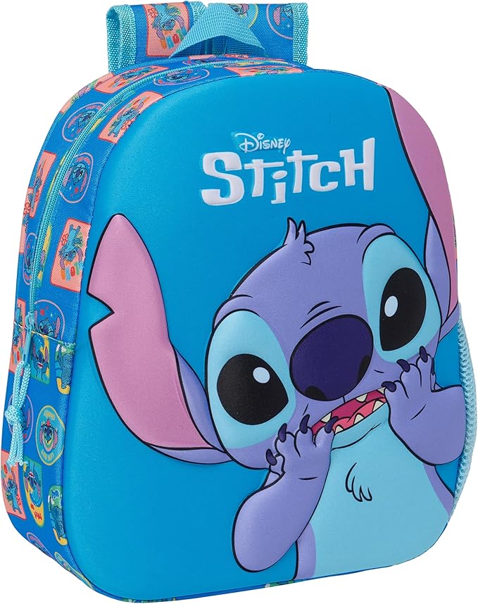Mochila 3D Stitch Disney 33cm - Papelaria - Safta