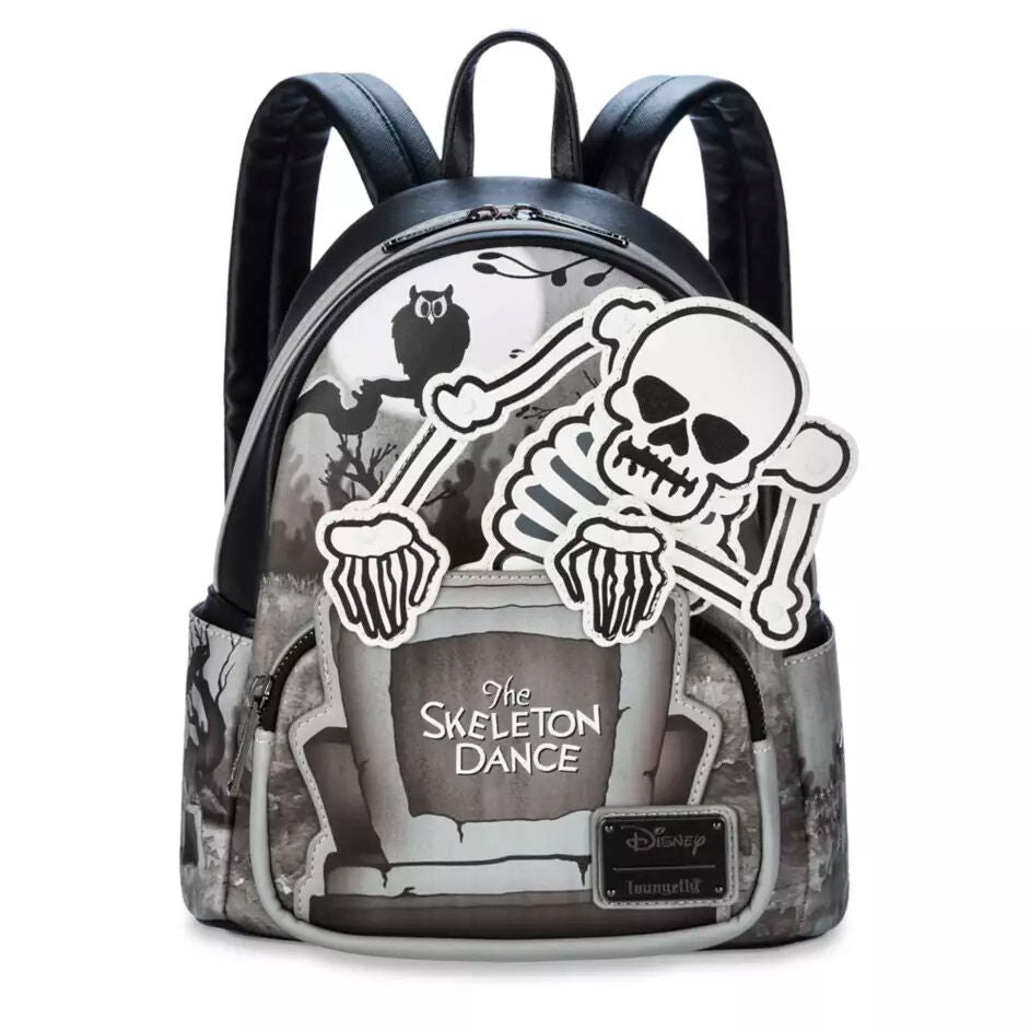 Mochila Loungefly Disney Skeleton Dance - Edição Exclusiva 26 cm - Papelaria - Loungefly