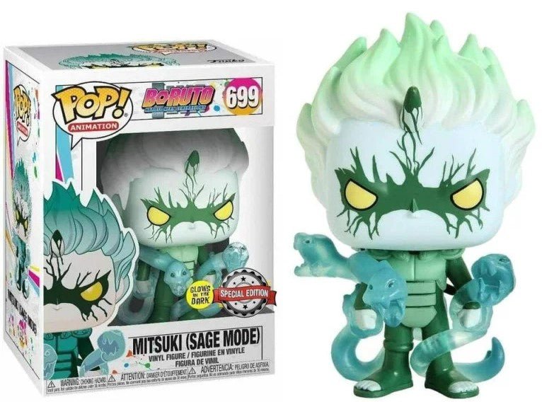 POP! Animation Boruto Mitsuki Sage Mode Exclusive (Glows in the Dark) 9 cm - Colecionáveis - Funko