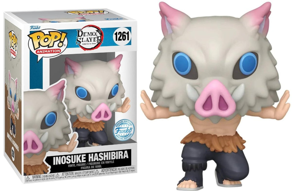 POP! Animation: Demon Slayer - Inosuke 7ª Forma 9 cm - Exclusiva - Colecionáveis - Funko